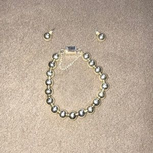 Ball Bracelet and earring set